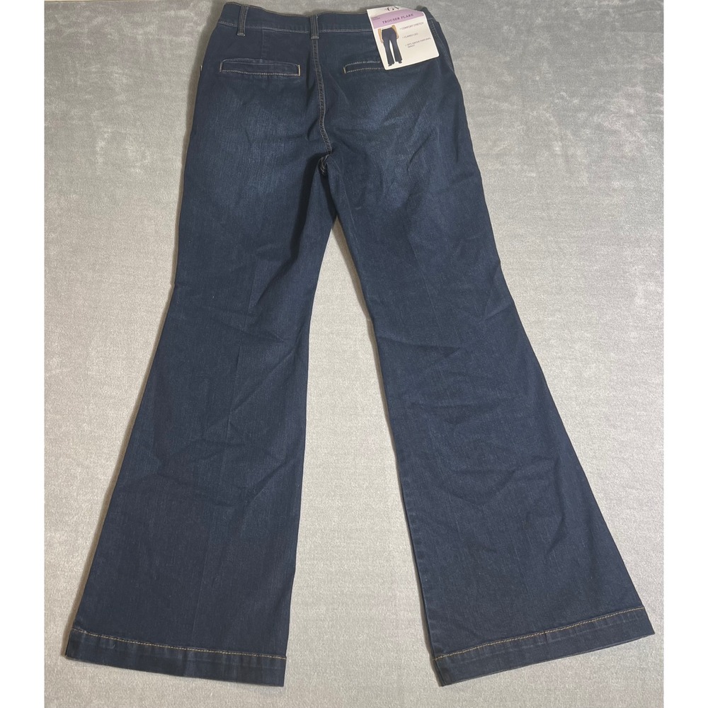 Gloria Vanderbilt Womens Hi Rise Trouser Flare Jeans Indigo Blue Size 10 NWT - Picture 9 of 10